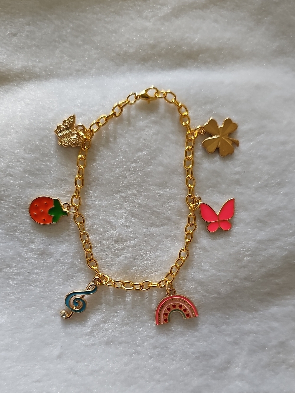 Gold-Tone Whimsical Charm Bracelet